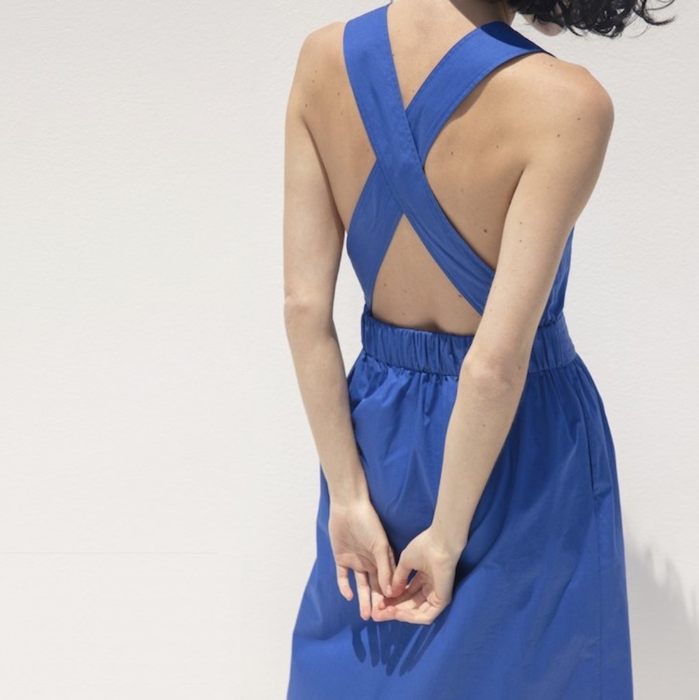 Everlane blue midi dress